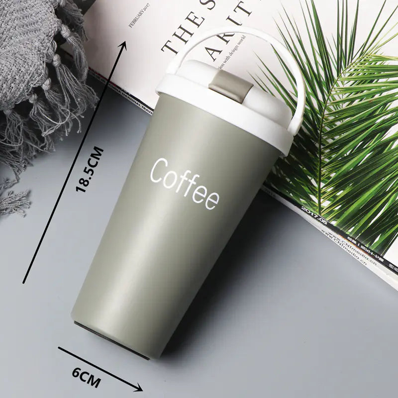 304 Stainless Steel European Straw Coffee Cup Travel Mug - Lunqara 