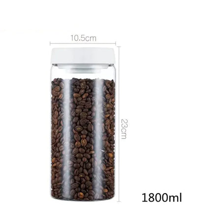 Vacuum Sealed Glass Storage Jar Set - Lunqara 