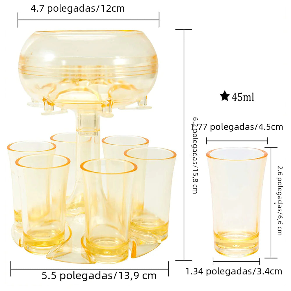 Transparent Wine Decanter Set with 6 Glasses