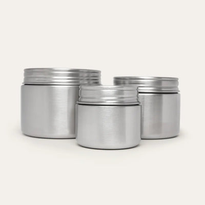 304 Stainless Steel Sealed Storage Jar Portable Tea Coffee Beans Container Small - Lunqara