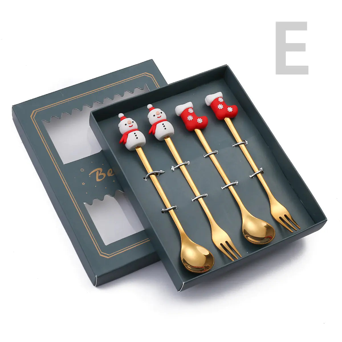 Cartoon Christmas Spoon Cutlery Set for Desserts