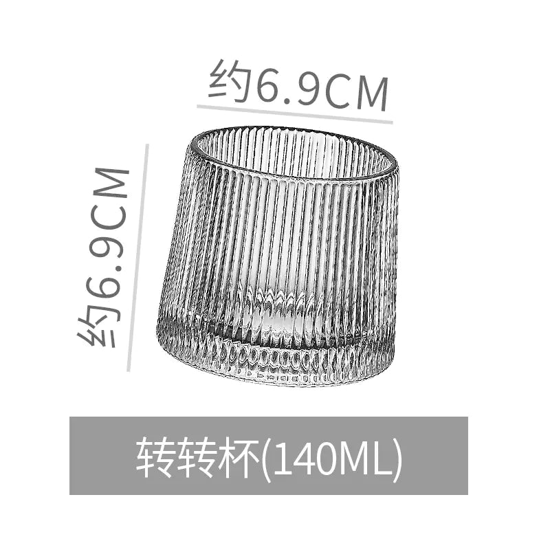 Creative Rotating Glass Cup for Whiskey and Coffee