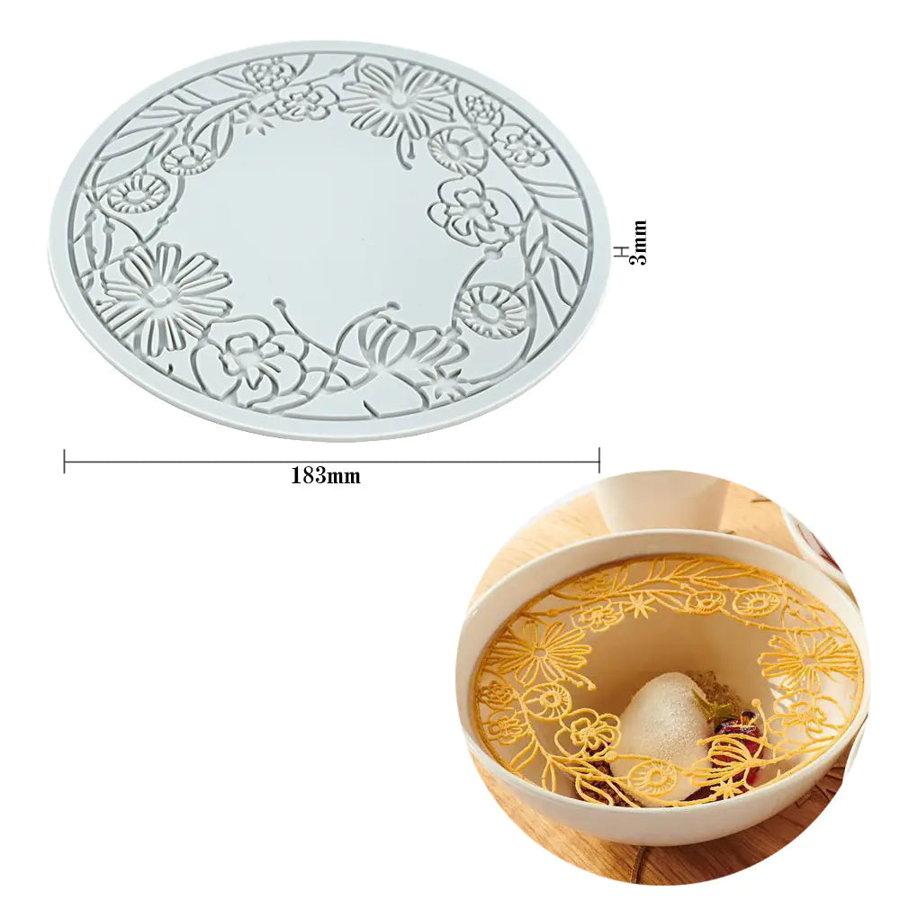 Silicone Lace Mat for Cake Decorating and Baking Tools - Lunqara 