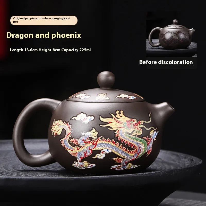 Dragon Color Changing Ceramic Teapot