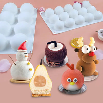 Silicone Mousse Cake Mold for French Desserts and Ice Cream - Lunqara