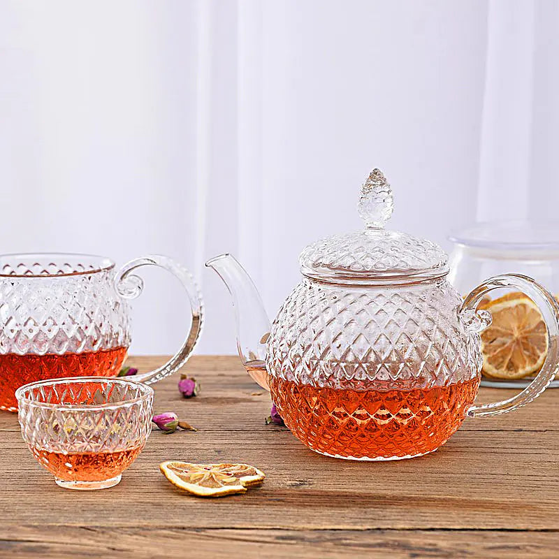 Borosilicate Glass Sunflower Teapot for Floral Tea - Lunqara 