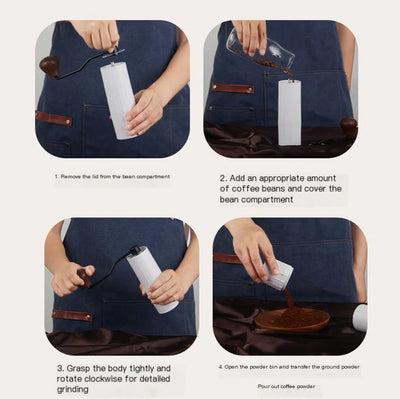 Stainless Steel Manual Coffee Grinder for Outdoor Use