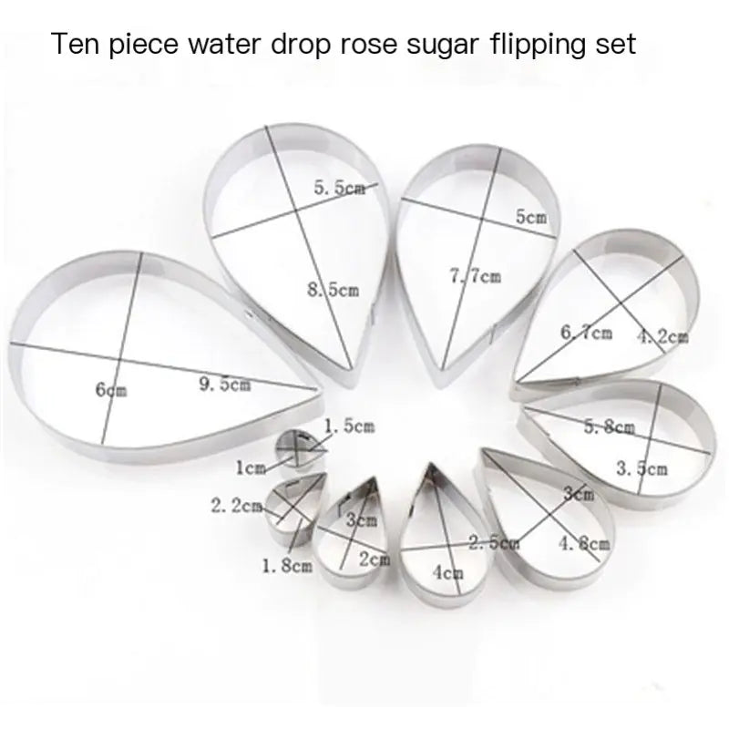 Stainless Steel English Sugar Flower Mold Set for Baking