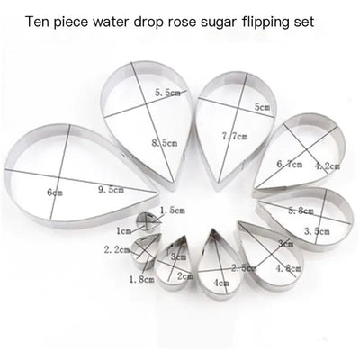 Stainless Steel English Sugar Flower Mold Set for Baking