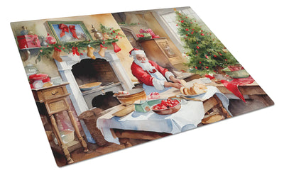Cookies with Santa Claus Glass Cutting Board - Lunqara 