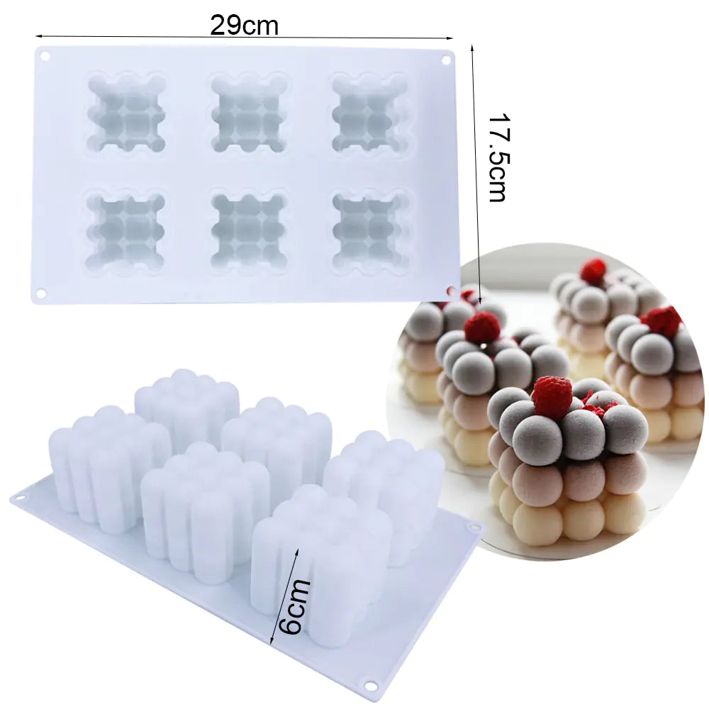 Silicone 3D Mousse Mold for French Baking and Candles