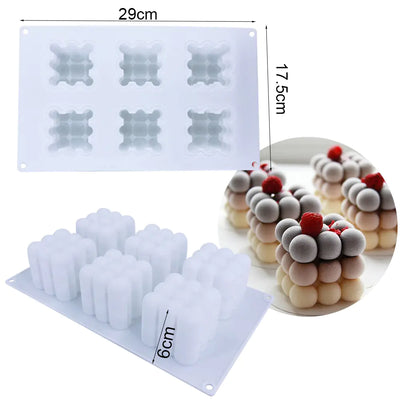 Silicone 3D Mousse Mold for French Baking and Candles