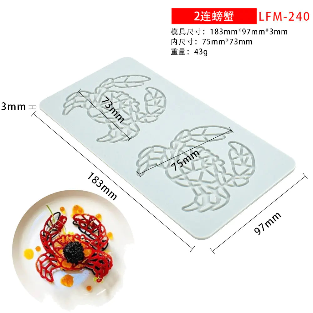 Pineapple Fruit Crisps Silicone Lace Mat for Baking