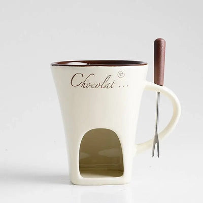 Fondue Mug Set – Mini Personal Fondue Pots - Lunqara