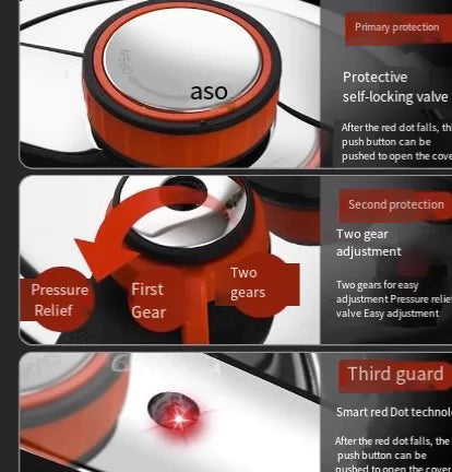 Lunqara 304 Stainless Steel High-Pressure Cooker