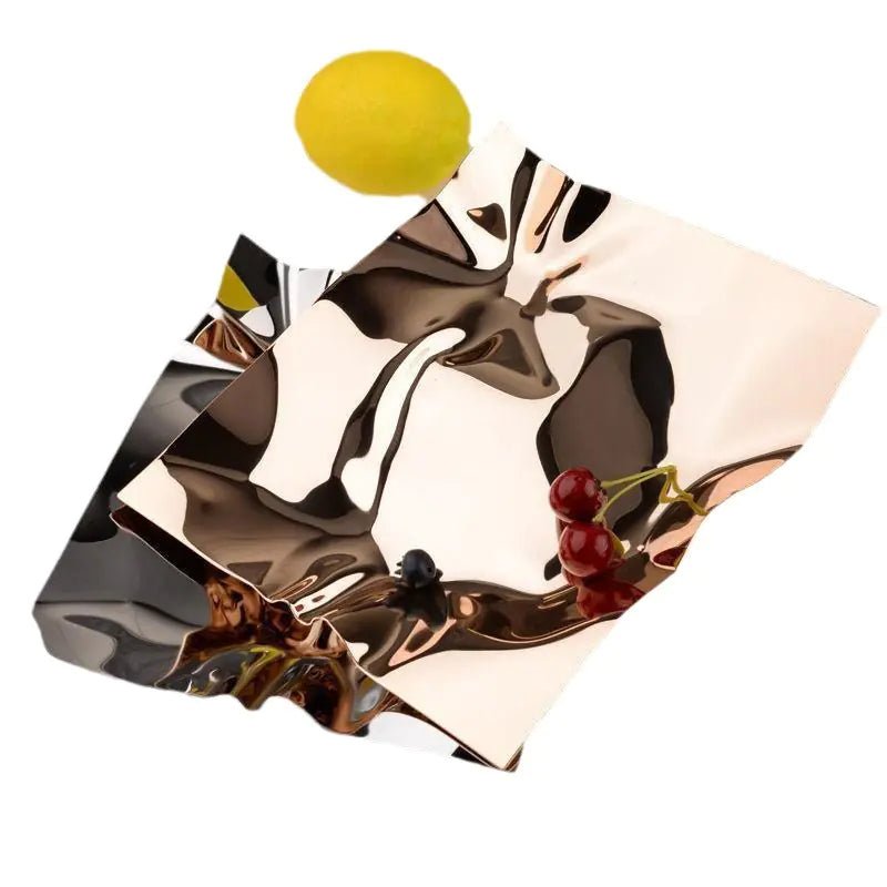 Nordic Style Stainless Steel Irregular Fruit Bowl - Lunqara