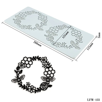 Silicone Lace Mat for Cake Decorating and Baking Tools - Lunqara 