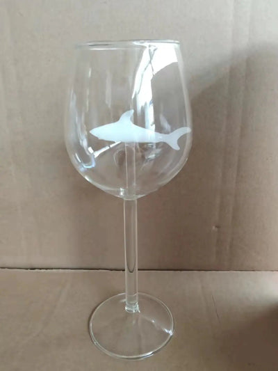 Creative Shark High Wine Glass with Octopus Design - Lunqara