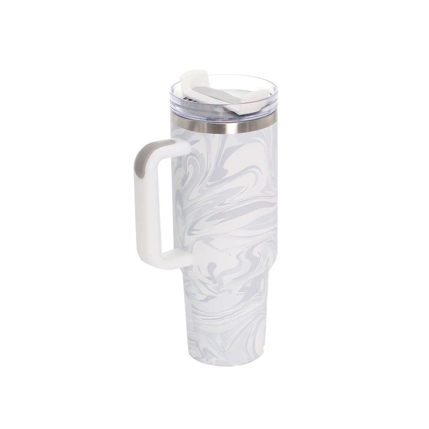 40oz Stainless Steel Travel Mug with Straw & Handle - Lunqara