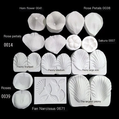 3D Silicone Molds for Leaf and Petal Decorations