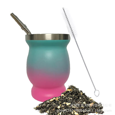 Stainless Steel Gourd Tea Cup from Argentina - Lunqara 