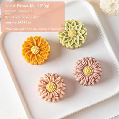 50g 3D Hibiscus Cherry Blossom Mooncake Mould