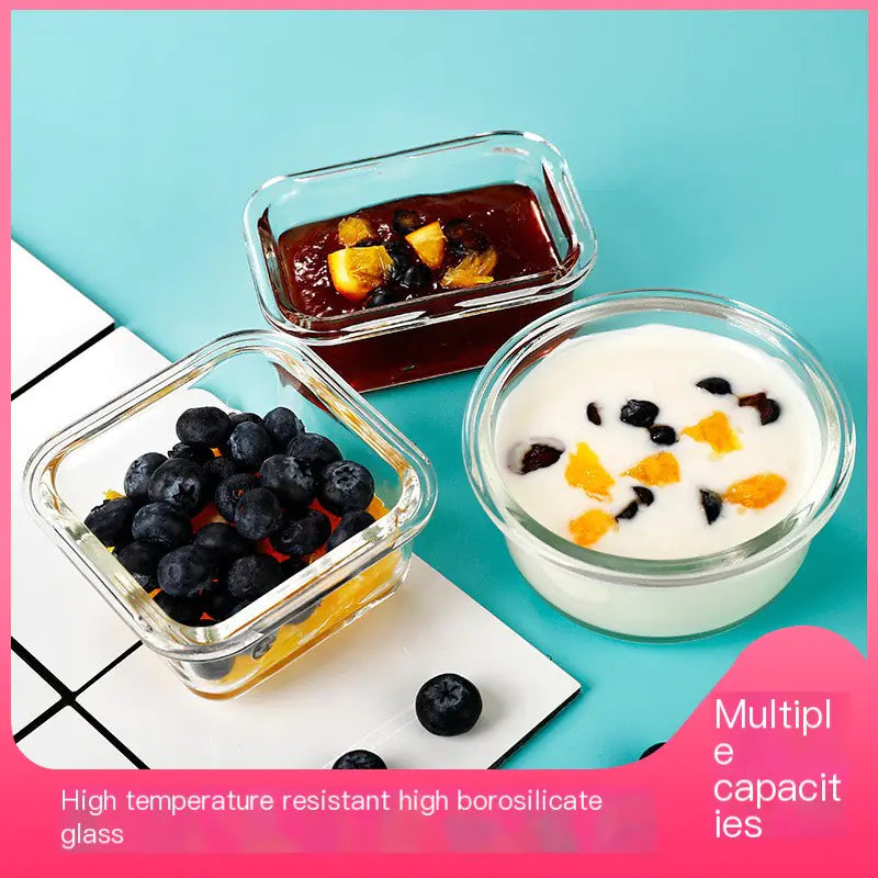 High Borosilicate Glass Food Storage Box for Steaming