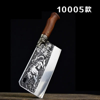 Dragon Spring Kitchen Knife - Dual Use Handcrafted Tool - Lunqara