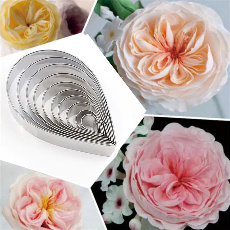 Stainless Steel English Sugar Flower Mold Set for Baking