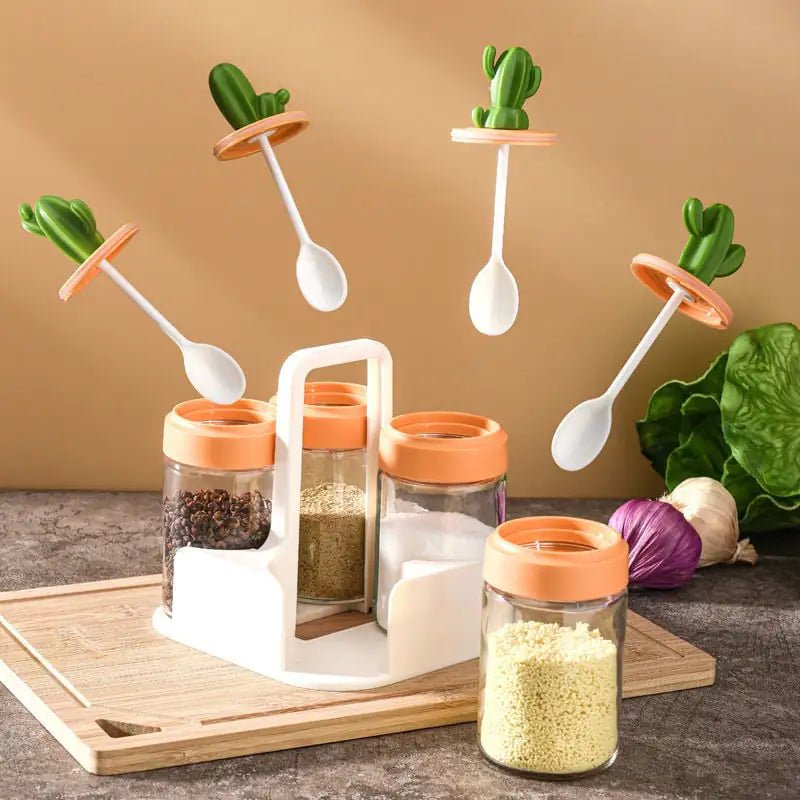 Cactus Kitchen Seasoning Jar and Salt Shaker - Lunqara