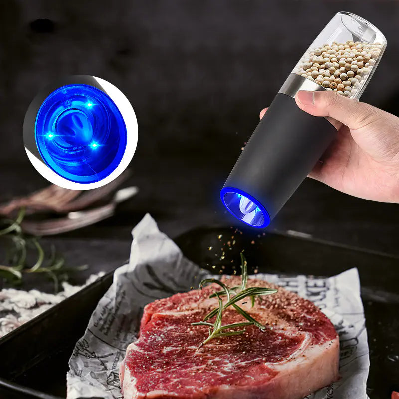 Electric Pepper Grinder with Gravity Sensor (Stainless Steel)