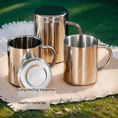 Double-Layer Insulated 316 Stainless Steel Mug with Lid