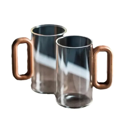 Smoky Gray Borosilicate Glass Water Cup - Lunqara 