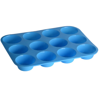 Thickened 12-Cavity Round Silicone Cake Mold