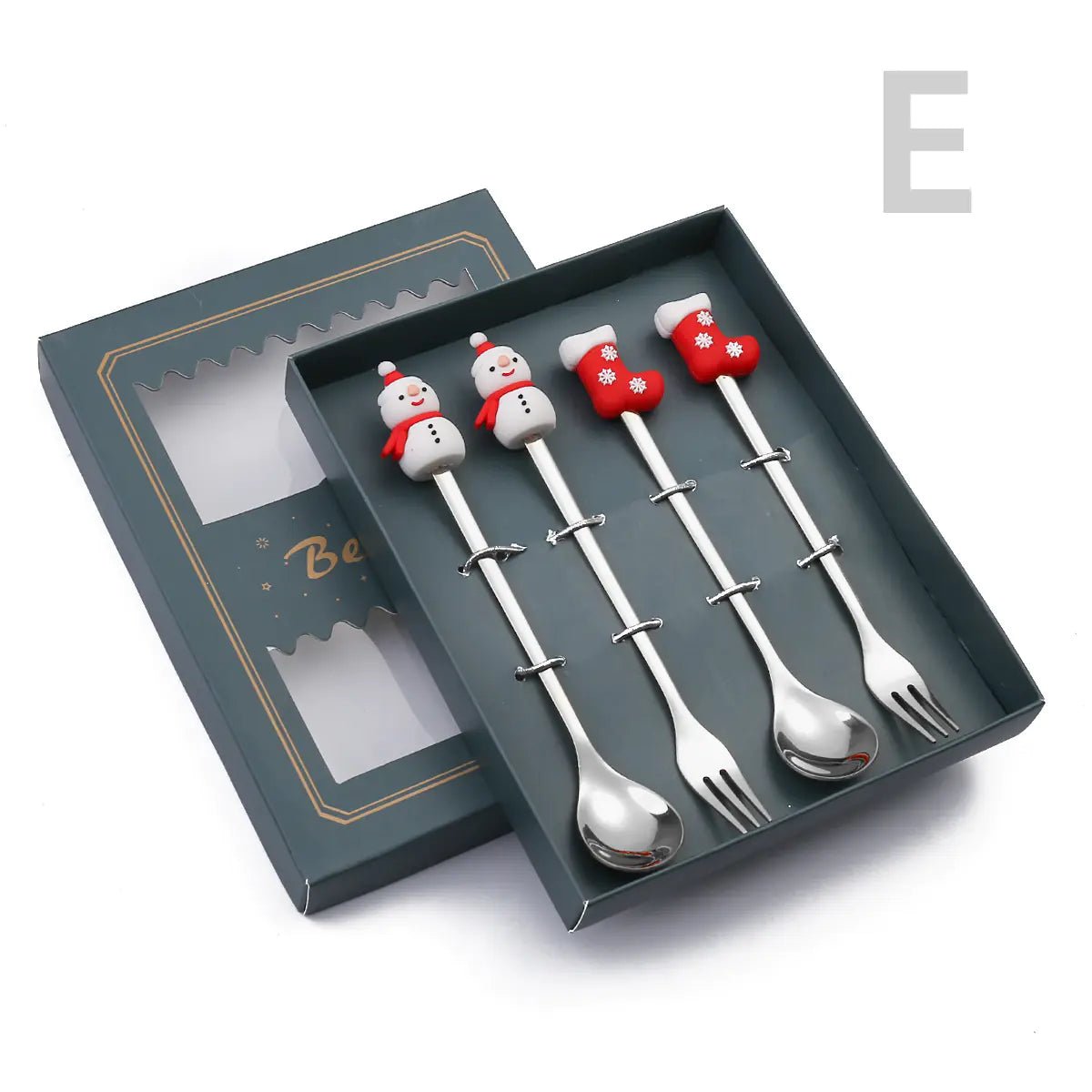Cartoon Christmas Spoon Cutlery Set for Desserts - Lunqara