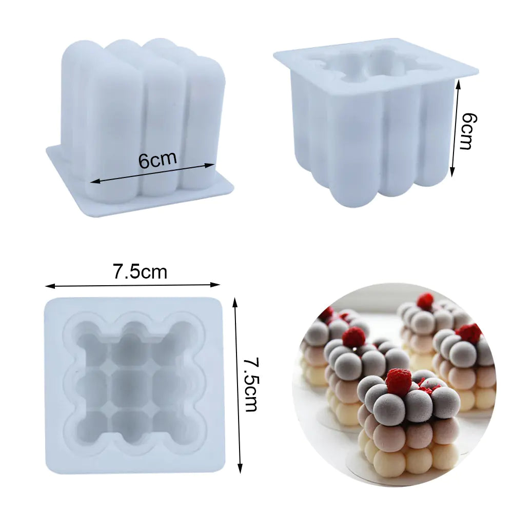 Silicone 3D Mousse Mold for French Baking and Candles