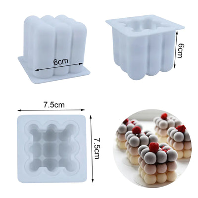 Silicone 3D Mousse Mold for French Baking and Candles