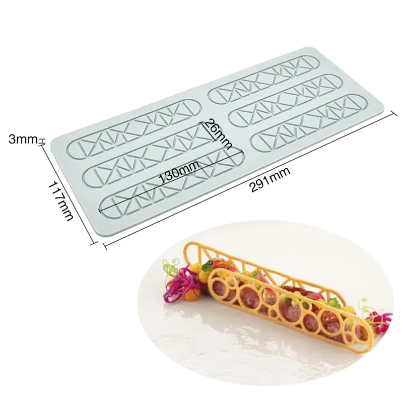 New Silicone Geometric Oval Lace Mat for Cake Decor