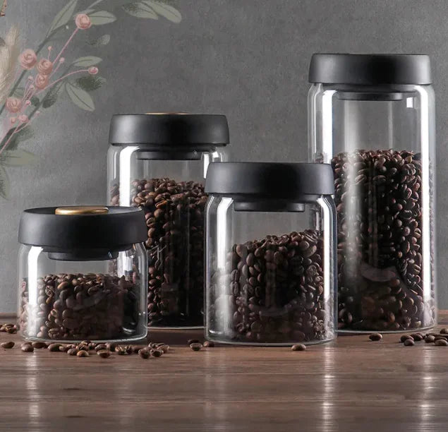 Vacuum Sealed Glass Storage Jar Set - Lunqara 