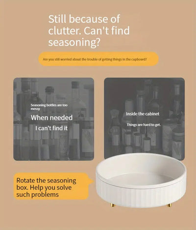 Multifunctional Kitchen Spice Rack - Rotating Bottle Shelf