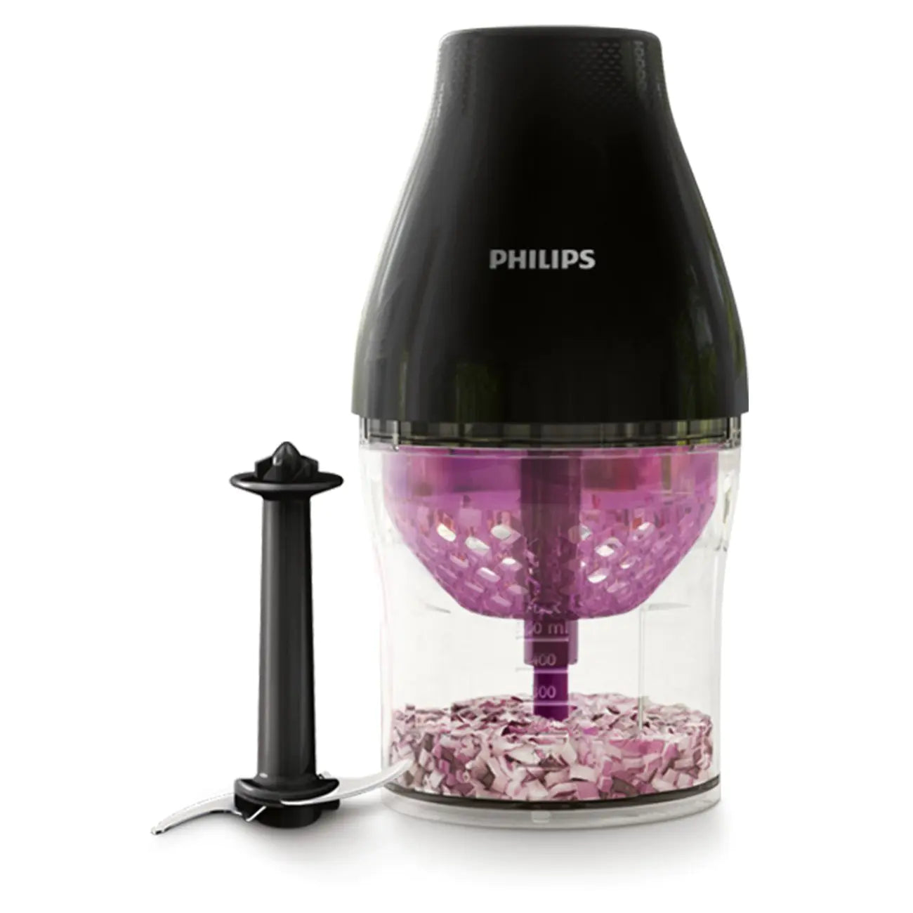 Philips MultiChopper with Chop Drop Technology Black HR2505/26 1.1L