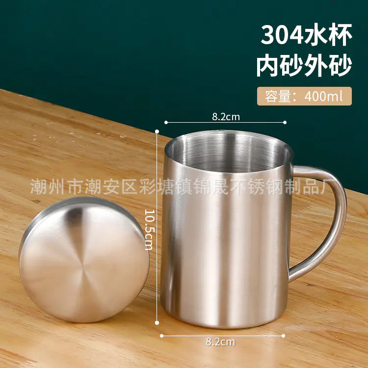 Double-Layer Insulated 316 Stainless Steel Mug with Lid