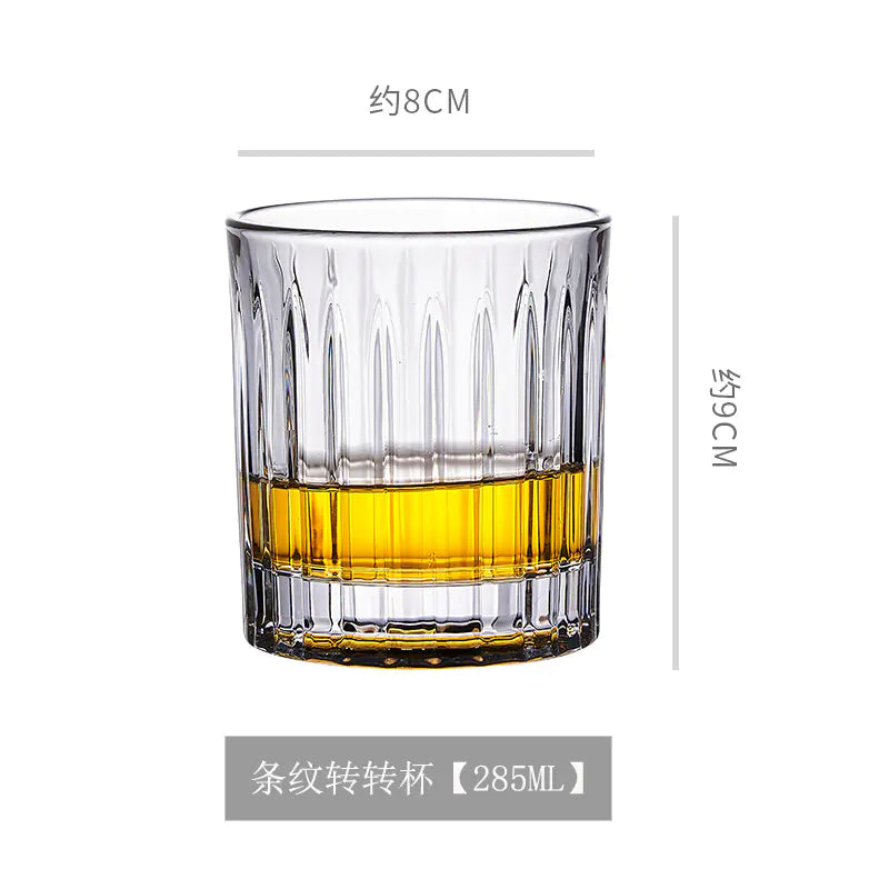 Creative Rotating Glass Cup for Whiskey and Coffee