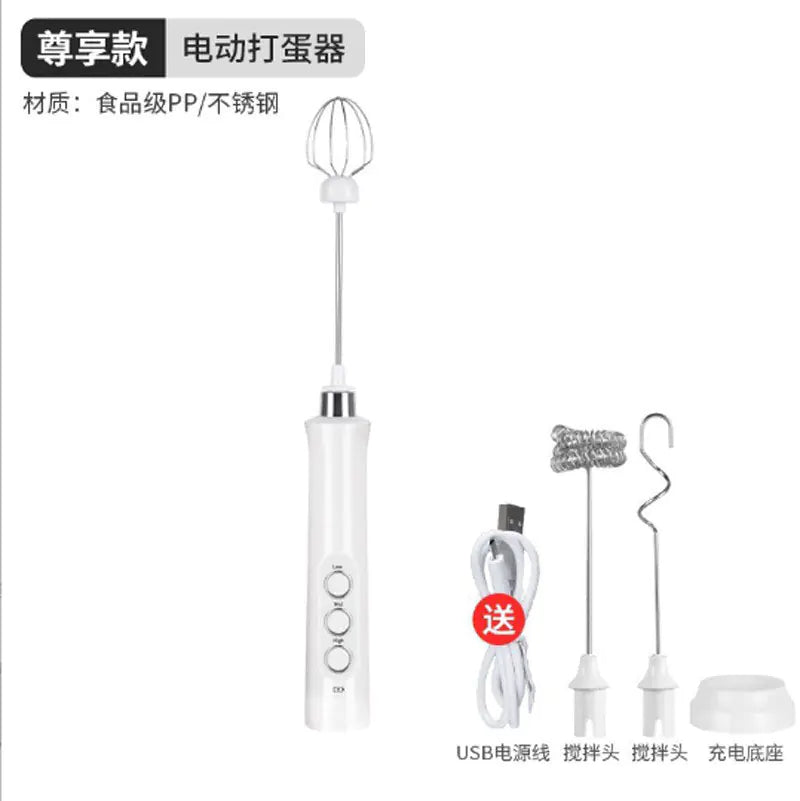 Portable USB Rechargeable Electric Milk Frother - Lunqara