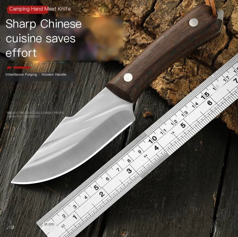 Portable Stainless Steel Meat Knife for Outdoor Use - Lunqara