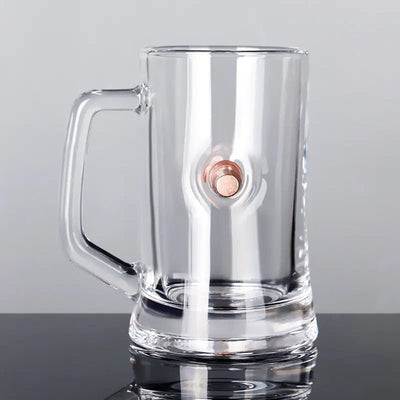 Creative Glass Whiskey Cup with Bullet Design - Lunqara