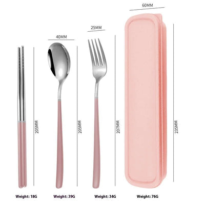 Portable Stainless Steel Cutlery Set - Lunqara