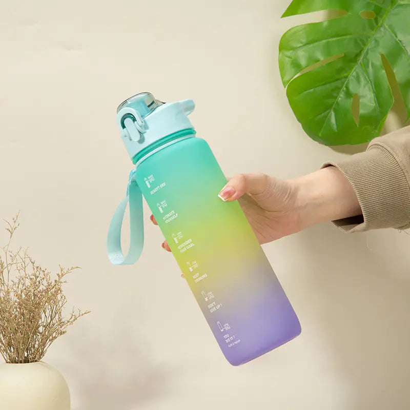 Three-Color Gradient Outdoor Sports Water Bottle
