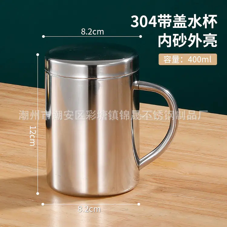 Double-Layer Insulated 316 Stainless Steel Mug with Lid