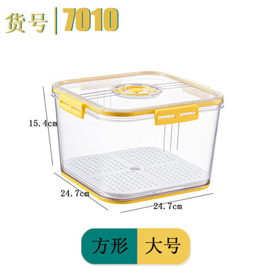 Square PET Freezer Storage Box Set for Kitchen